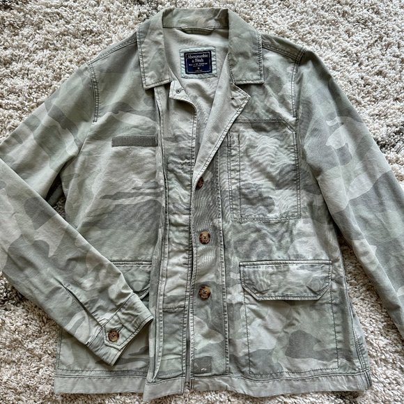 Abercrombie & Fitch Grey Camo Chore Jacket - Picture 3 of 4